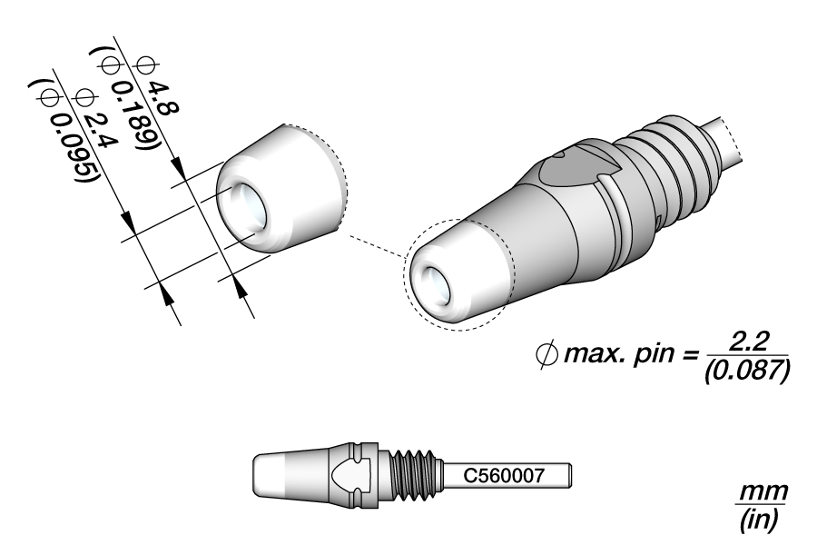 D530007 - Through-hole Desoldering Ø 2.4 S1